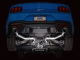 AWE 2024 Ford Mustang GT Fastback S650 RWD Track Edition Cat-Back Exhaust w/ Dual Chrome Silver Tips - 3020-32650