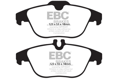 EBC 13-16 Mercedes-Benz GLK250 2.1 Twin TD Yellowstuff Rear Brake Pads - DP42012R
