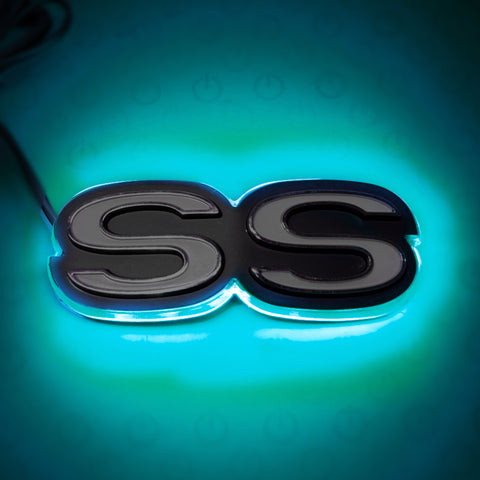 Oracle Chevrolet Camaro SS Illuminated Emblem - Aqua - 3095-010