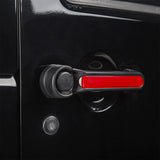 Rugged Ridge Door Handle Inserts Red 07-18 Jeep Wrangler JK 4Door - 13311.45