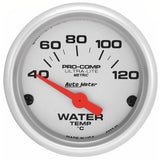 Autometer Ultra-Lite 52mm 40-120 Deg C Short Sweep Electronic Water Temp Gauge - 4337-M