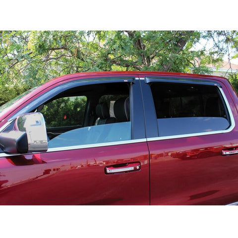 Westin 2019 RAM 1500 Crew Cab (Non Classic) Slim Wind Deflector 4pc - Smoke - 72-35432