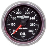 Autometer Sport-Comp II 52mm Full Sweep Electronic 140-280 Deg. F Oil Temperature Gauge - 3656