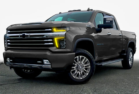 Oracle 20-21 Chevy Silverado HD 2500/3500 RGB+W Headlight DRL Upgrade Kit - ColorSHIFT - 1452-330