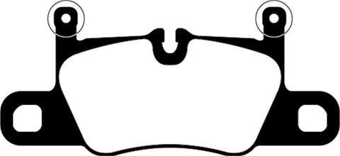 EBC 2016+ Porsche 911 (991/2 w/Cast Iron Rotors) 3.0TT Carrera Bluestuff Rear Brake Pads - DP52371NDX