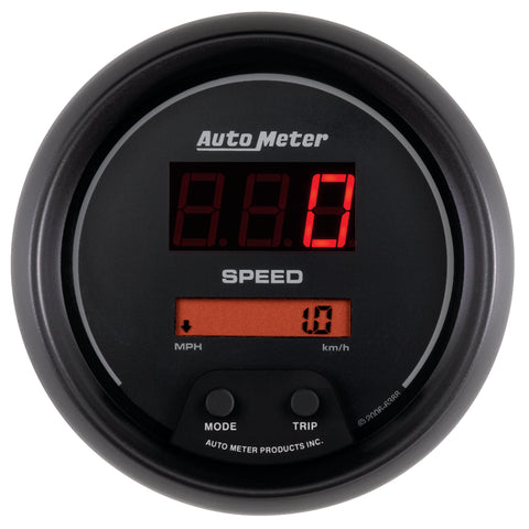 Autometer Sport-Comp Black 3 3/8in 160 MPH Digital Speedo Gauge - 6388