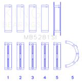 King Engine Bearings Ford 281CI 4.6L V8 (Size +0.75) Main Bearing Set - MB5281SI0.75