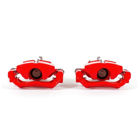 Power Stop 13-16 Dodge Dart Rear Red Calipers w/Brackets - Pair - S5424
