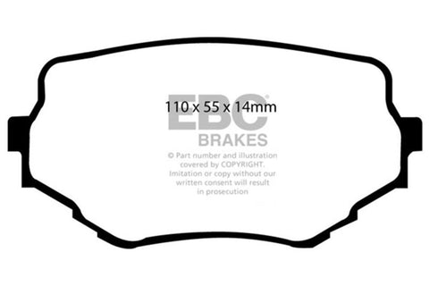 EBC 99-05 Suzuki Grand Vitara 2.5 Greenstuff Front Brake Pads - DP61099
