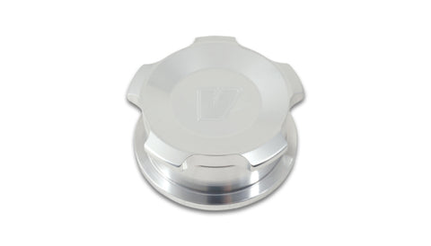 Vibrant 1.5in OD Aluminum Weld Bungs w/ Polished Aluminum Threaded Cap - 11288