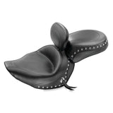 Mustang 06-15 Yamaha Roadliner, Stratoliner Wide Touring Solo Seat w/Driver Backrest Studs - Black - 79452