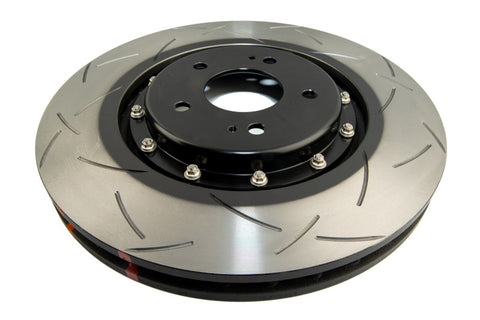 DBA 08+ EVO X Front Slotted 5000 Series 2 Piece Rotor Assembled w/ Black Hat - DBA52224V2BLKS