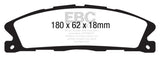 EBC 13+ Lincoln MKS 3.5 Twin Turbo Redstuff Front Brake Pads - DP31886C