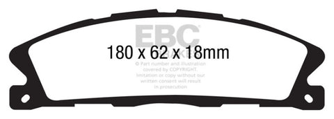 EBC 13+ Lincoln MKS 3.5 Twin Turbo Redstuff Front Brake Pads - DP31886C