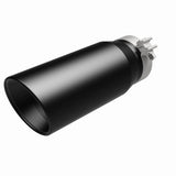 MagnaFlow Tip Stainless Black Coated Single Double Round Single Outlet 5in Dia 4in Inlet 13in L - 35240