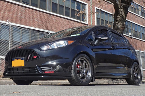 Rally Armor 13-19 Ford Fiesta ST Black UR Mud Flap w/White Logo - MF29-UR-BLK/WH