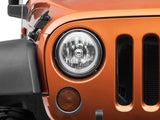 Raxiom 07-18 Jeep Wrangler JK LED Halo Headlights- Chrome Housing (Clear Lens) - J121871