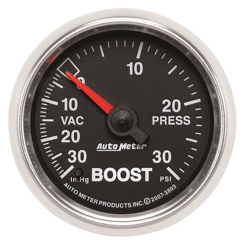 Autometer GS 52mm 30 In Hg.-Vac/30 PSI Mechanical Vacuum/Boost Gauge - 3803