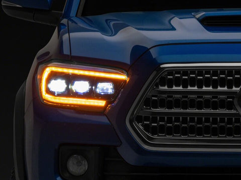 Raxiom 16-23 Toyota Tacoma CXR Series V2 LED Projector Headlights- Black Housing- Clear Lens - TT44175