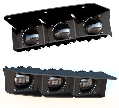 ORACLE Lighting 21-22 Ford Bronco Triple LED Fog Light Kit for Steel Bumper - Yellow - 5890-006