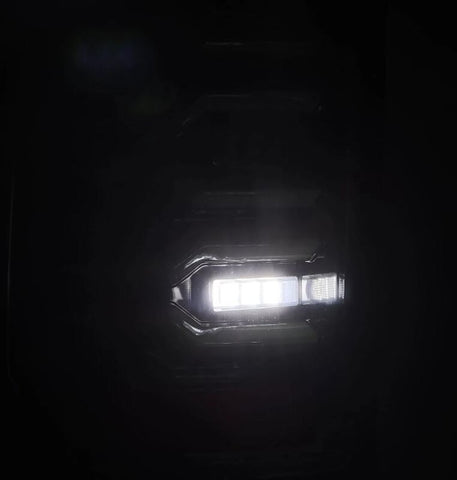 AlphaRex 07-13 Chevrolet Silverado 1500 (Ex. Hybrid Models) LUXX-Series LED Tail Lights Alpha-Black - 620090