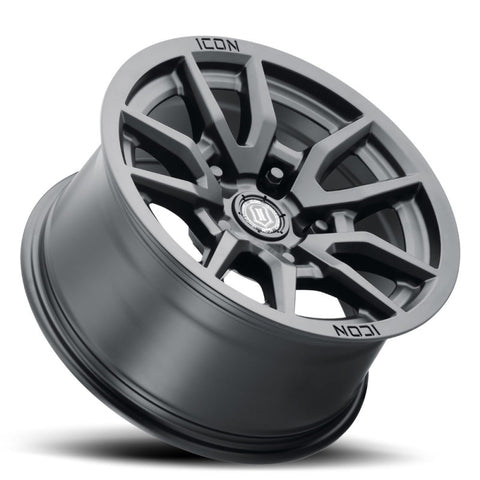 ICON Vector 5 17x8.5 5x5 -6mm Offset 4.5in BS 71.5mm Bore Satin Black Wheel - 2617857345SB