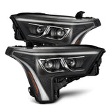 AlphaRex 22-23 Toyota Tundra LUXX-Series Headlights Black w/Amber DRL - Req 810029 OR 810030 - 880874