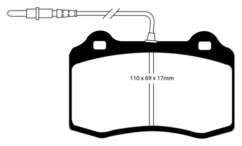 EBC 96-03 Alfa Romeo GTV 3.0 (Brembo) Greenstuff Front Brake Pads - DP21031
