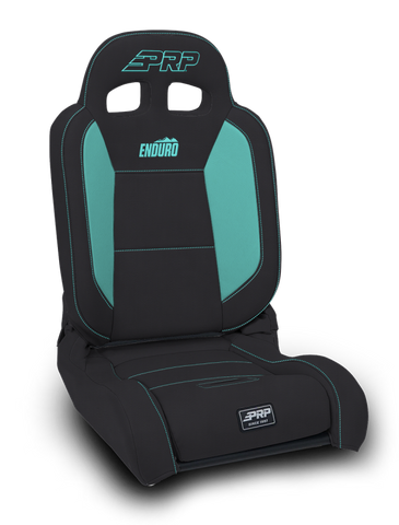 PRP EnduroDaily Reclining Suspension Seat - Black/Teal Vinyl - Passenger - A8701045-201-238