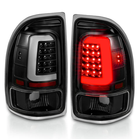 ANZO 1997-2004 Dodge Dakota LED Taillights Black Housing Clear Lens Pair - 311347