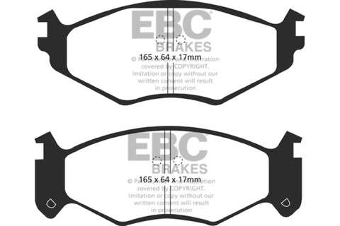 EBC 91-94 Chrysler Town & Country 3.3 (15in Wheels) Greenstuff Front Brake Pads - DP61250