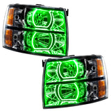 Oracle 07-13 Chevy Silverado SMD HL - Blk - Square Style - ColorSHIFT w/ 2.0 Controller - 8189-333