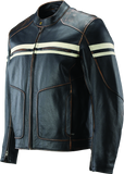 River Road Hoodlum Vintage Leather Jacket Black - Small - 094382