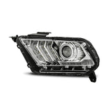 AlphaRex 10-12 Ford Mustang PRO-Series Projector Headlights Plank Style Chrome w/Top/Bottom DRL - 880111