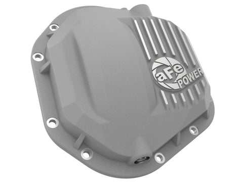 afe Front Differential Cover (Raw; Street Series); Ford Diesel Trucks 94.5-14 V8-7.3/6.0/6.4/6.7L - 46-70080
