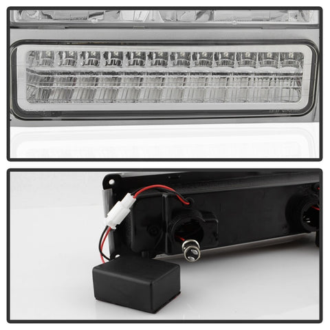 xTune 92-94 Blazer Full Size Corner/LED Bumper Headlights Chrome HD-JH-CCK88-LED-AM-C-SET - 5069559