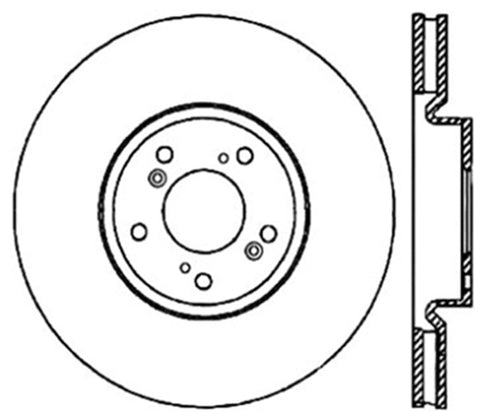 StopTech 04-08 Acura TL (Brembo Caliber) SportStop Slotted &amp; Drilled Left Front Rotor - 127.40062L