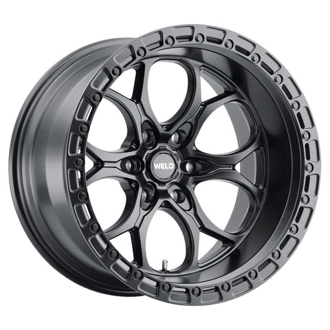 Weld Off-Road W108 20X10 Ledge 6X139.7 ET-18 BS4.75 Satin Black / Black Ring 106.1 - W10800084475