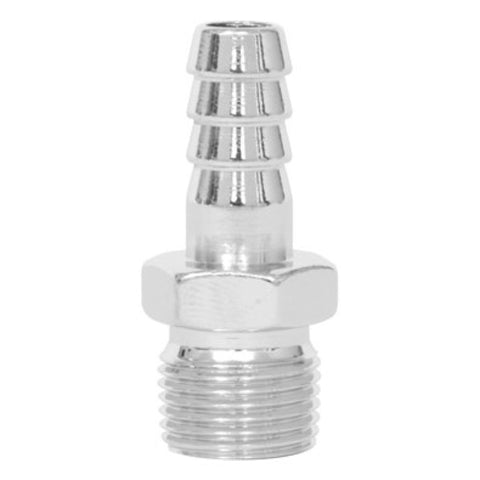 Spectre Fuel Fitting 3/8in. Hose Barb NPT Threads - Chrome - 5945