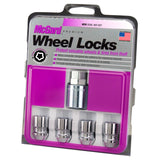 McGard Wheel Lock Nut Set - 4pk. (Cone Seat) M12X1.25 / 19mm & 21mm Dual Hex / 1.28in. L - Chrome - 24154