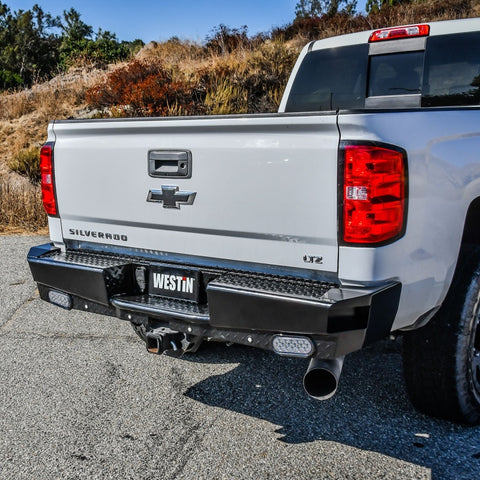 Westin 14-18 Chevrolet Silverado HDX Bandit Rear Bumper - Black - 58-341155