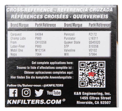 K&N Toyota / Lexus / Scion 1.50in OD x 2.25in H Oil Filter - HP-7021