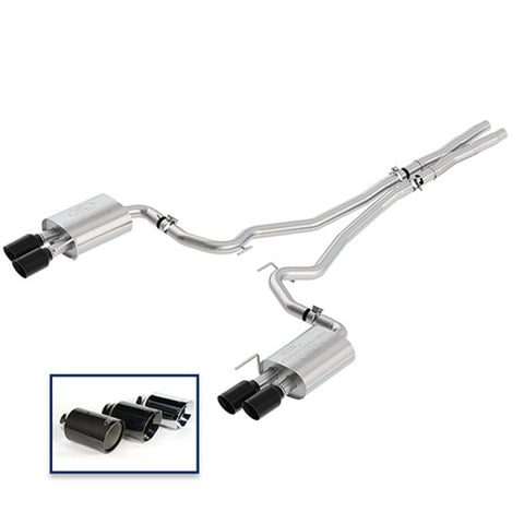 Ford Racing 2018+ Mustang GT 5.0L Cat-Back Extreme Exhaust System w/ Quad Black Chrome Tips - M-5200-M8EBA