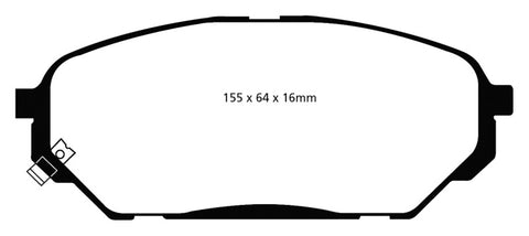EBC 07-12 Hyundai Veracruz 3.8 Greenstuff Front Brake Pads - DP61813