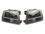 Raxiom 04-08 Ford F-150 Axial Series Projector Headlights- Black Housing- Clear Lens - T569352