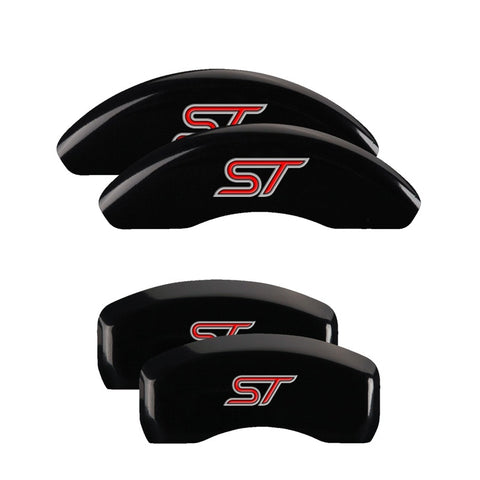 MGP 4 Caliper Covers Engraved Front & Rear MGP Black finish silver ch - 10239SMGPBK