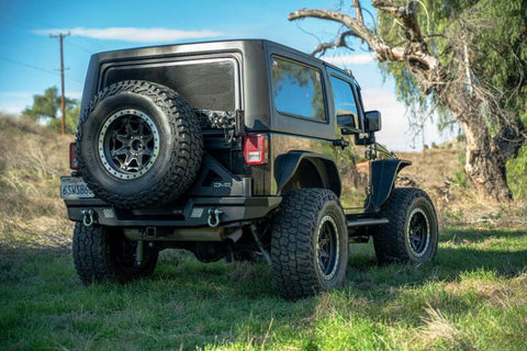 DV8 Offroad 07-18 Jeep Warngler JK Full-Width Rear Bumper - RBJK-13