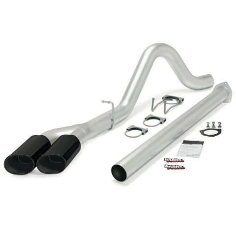 Banks Power 11-13 Ford 6.7L F250-350 Monster Exh Sys - SS Single-Dual Exh w/ Blk Tips - 49789-B