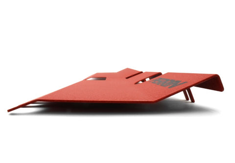 PERRIN 15-21 Subaru WRX/STI Radiator Shroud (With OEM Intake Scoop) - Red - PSP-ENG-512-4RD