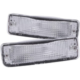 ANZO 1989-1995 Toyota Pickup Euro Parking Lights Chrome w/ Amber Reflector - 511019